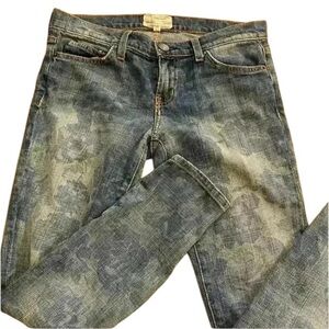Current/Elliot‎ blue rose stiletto ankle jean size 27